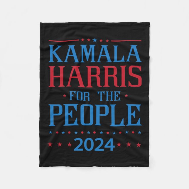 Couverture Polaire Kamala Harris Pour L'Élection 2024 Du Peuple (Devant)