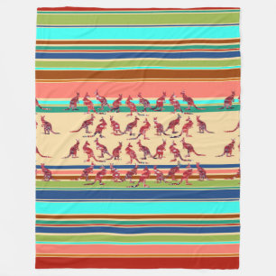 Couverture Polaire Kangaroos & Strips Motif + idées ypor
