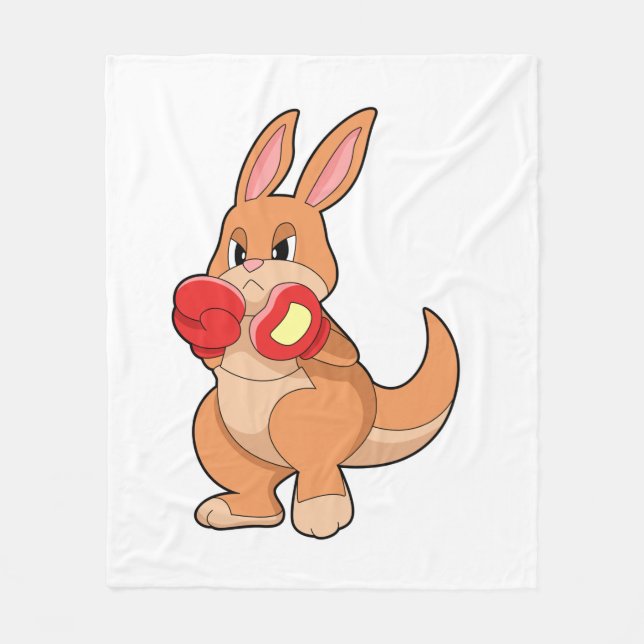 Couverture Polaire Kangourou à la boxe avec gants de boxe (Devant)