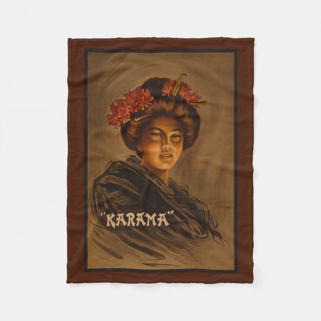Couverture Polaire Karama : Actrice japonaise Romance Geisha (Devant)