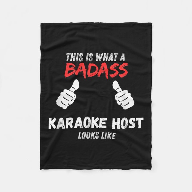 Couverture Polaire Karaoke Funny This Is What A Bad Karaoke Host Look (Devant)