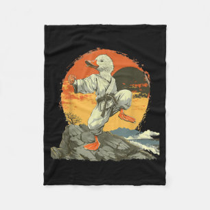 Couverture Polaire Karate Canard Kickboxing Jiu-Jitsu Sunset MMA