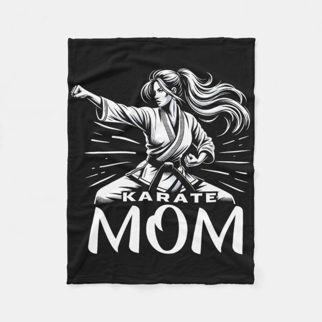 Couverture Polaire Karate Maman Arts martiaux Mère Famille Bonificati (Devant)