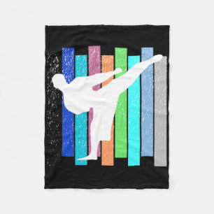 Couverture Polaire Karate vintage Judo Kickboxling Hommes femmes