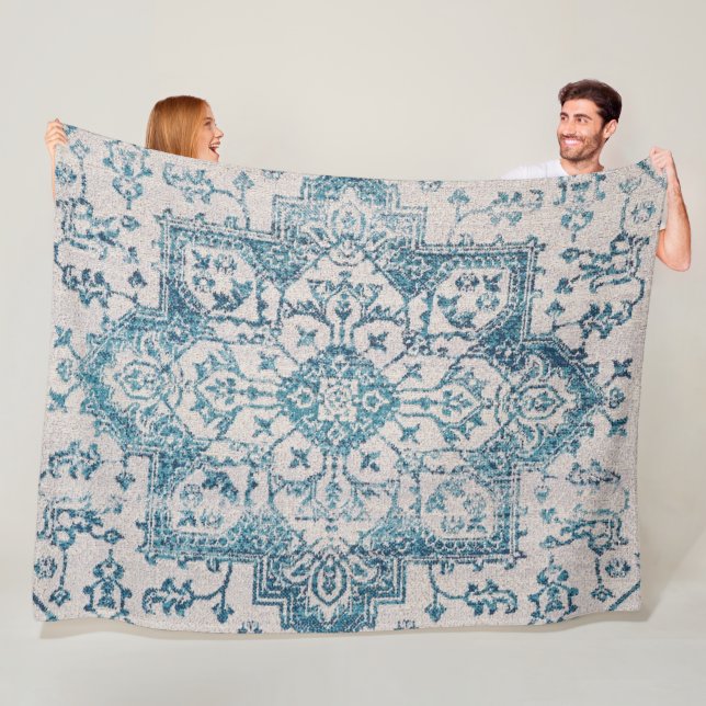 Couverture Polaire Kashan Poshti Central Persian Ruban Print (En situation)