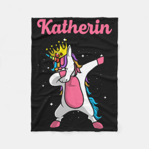 Couverture Polaire Katherin Nom Personnalisé Anniversaire Dabbing Uni