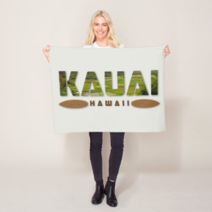Couverture Polaire Kauai Hawaii Texte photo ・ Décor