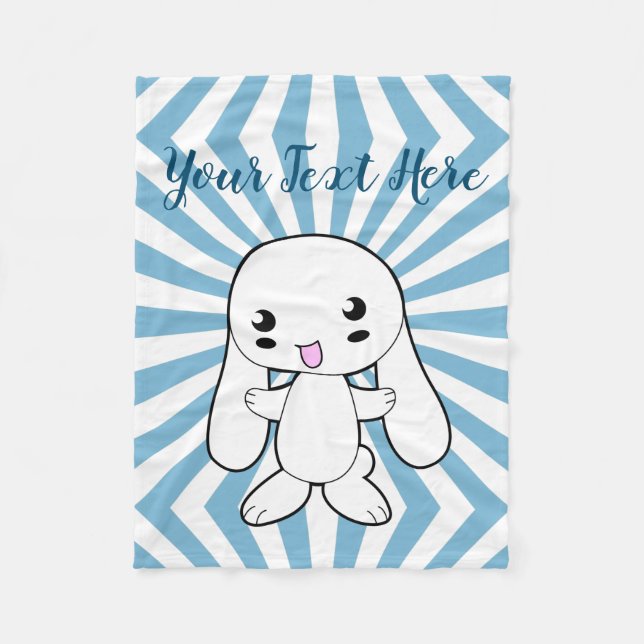 Couverture Polaire Kawaii Bunny sur la coutume de l'accolade (Devant)