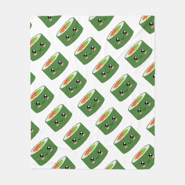 Couverture Polaire Kawaii Sushi (Devant)