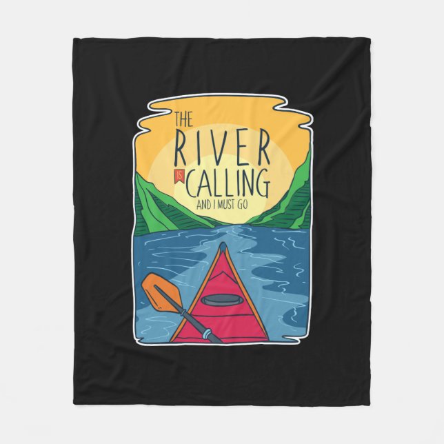 Couverture Polaire Kayak - River Appelle Et Je Dois Y Aller (Devant)