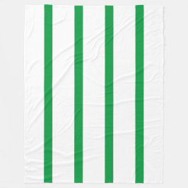Couverture Polaire Kelly Green et White Minimal Large Stripes Office