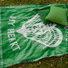 Couverture Polaire Kelly Green Lacrosse Mon Coeur Fleece Blanket