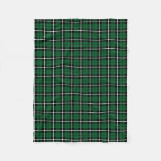Couverture Polaire Kelly vert irlandais vert blanc/noir strié