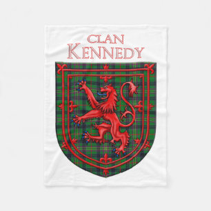 Couverture Polaire Kennedy Tartan Scottish Plaid Lion Rampant