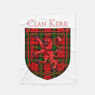 Couverture Polaire Kerr Tartan Scottish Plaid Lion Rampant