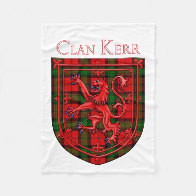 Couverture Polaire Kerr Tartan Scottish Plaid Lion Rampant (Devant)