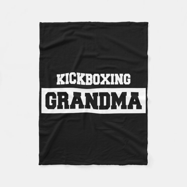 Couverture Polaire Kickboxing Grandma - Kickboxer  (Devant)