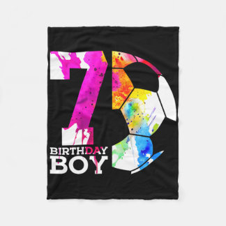 Couverture Polaire Kids 7 Birthday Boy Soccer 7th Birthday 