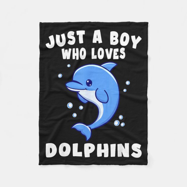 Couverture Polaire Kids Dolphin Just A Boy Who Loves Dolphins Gift  (Devant)