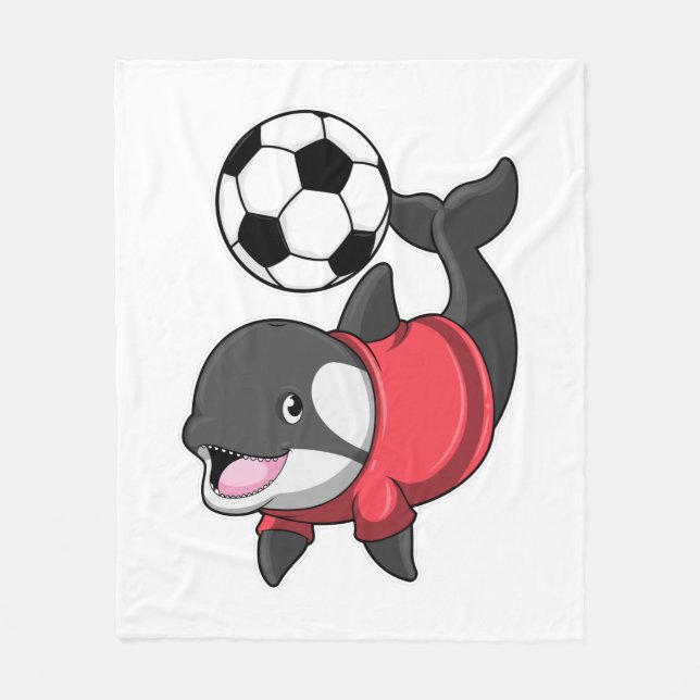 Couverture Polaire Killerwhale comme joueur de football avec Soccer (Devant)