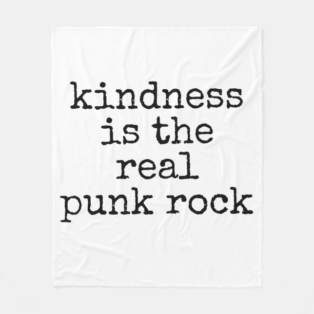 Couverture Polaire Kindness Is The Real Punk Rock (Devant)