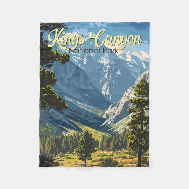 Couverture Polaire Kings Canyon National Park Illustration Art de voy (Devant)
