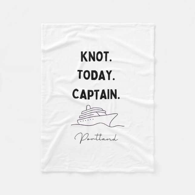 Couverture Polaire Knot Today Captain Cruise Outfit Portland Oregon  (Devant)