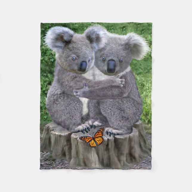 COUVERTURE POLAIRE KOALA HUGGIES DE BÉBÉ (Devant)