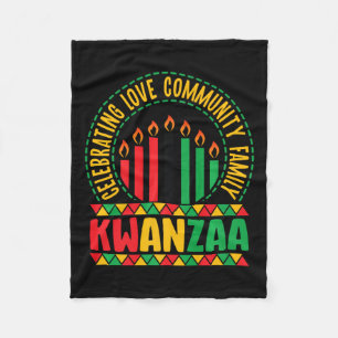 Couverture Polaire Kwanzaa - Celebrating Love Community & Family