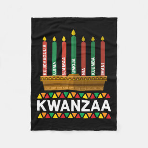 Couverture Polaire Kwanzaa Principes Kwanzaa Bougies Kinara Pan Afri