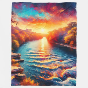 Couverture Polaire "L’avènement tranquille de Dawn : Comal River Sunr