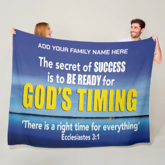 Couverture Polaire La Bible chrétienne TIMING de DIEU Famille personn