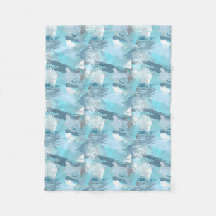 Couverture Polaire la brosse abstraite frotte le modèle turquoise
