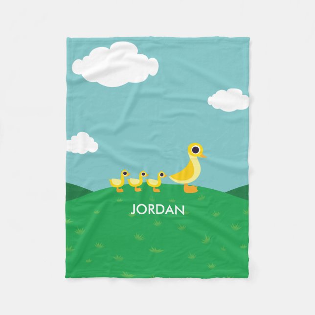Couverture Polaire La famille de canard (Devant)