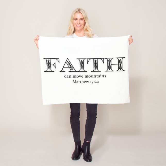 Couverture Polaire La foi peut déplacer des montagnes florale botaniq (En situation)