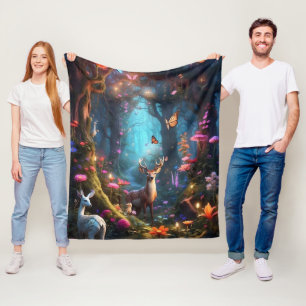 Couverture Polaire La Forêt Enchantée une Oasis Mystique
