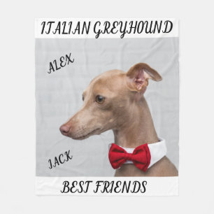 COUVERTURE POLAIRE LA GREYHOUND ITALIENNE FLEECE BLANKET AVEC DES NOM