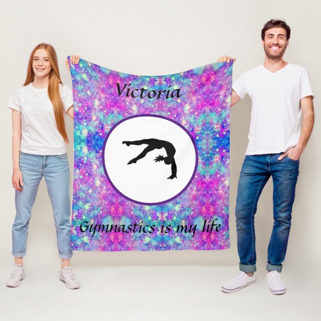 Couverture Polaire La gymnastique est ma vie - Custom Gymnast Tumble (En situation)
