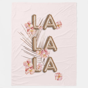 Couverture Polaire LA LA- Fille tendance RoseGold Motivation