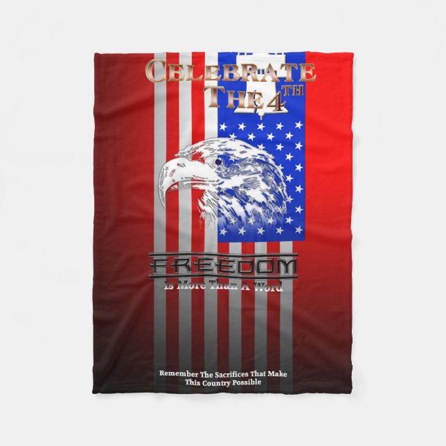 Couverture Polaire La Liberté Est Plus Qu'Un Mot C4th Bébé Blanket (Devant)