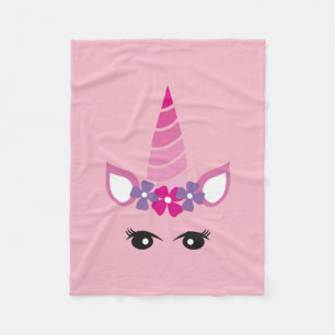 Couverture Polaire La licorne rose