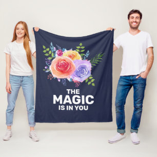 Couverture Polaire La magie est en vous Inspirational Floral Design