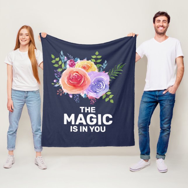 Couverture Polaire La magie est en vous Inspirational Floral Design (En situation)