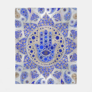 Couverture Polaire La main de Hamsa sur la mère de la perle