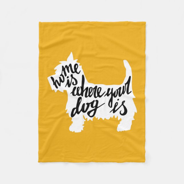Couverture Polaire La maison est où votre chien est (Devant)