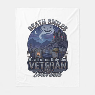 Couverture Polaire La mort sourit Vétéran Halloween Fantôme Cimetière