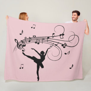 Couverture Polaire La musique suit la ballerine rose