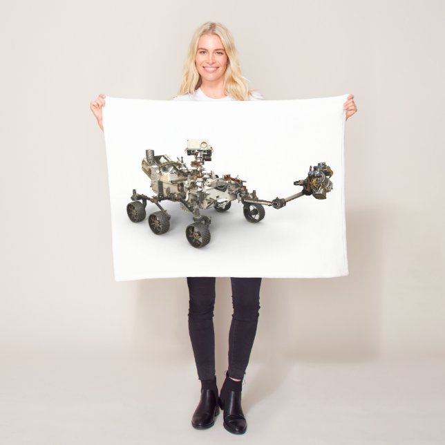 Couverture Polaire La Persévérance Mars Rover Sur Arrière - plan Blan (En situation)