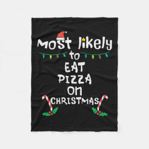Couverture Polaire La plupart aiment manger Pizza Noël Noël Noël Noël