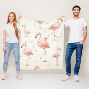 Couverture Polaire La plus mignonne troupe de flamants roses